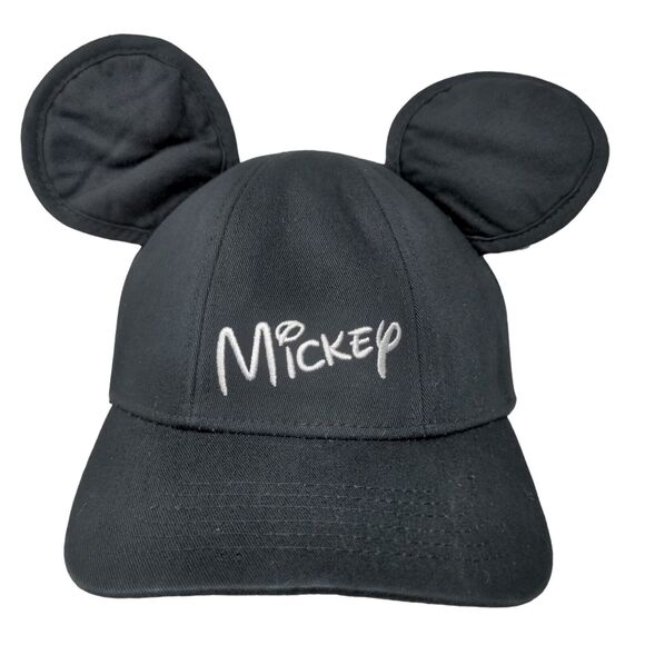Disney Other - Disney Boy's Snapback Hat Black Adjustable Embroidered Logo Mickey Ears